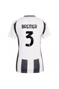 Juventus Gleison Bremer #3 Voetbaltruitje Thuis tenue Dames 2024-25 Korte Mouw